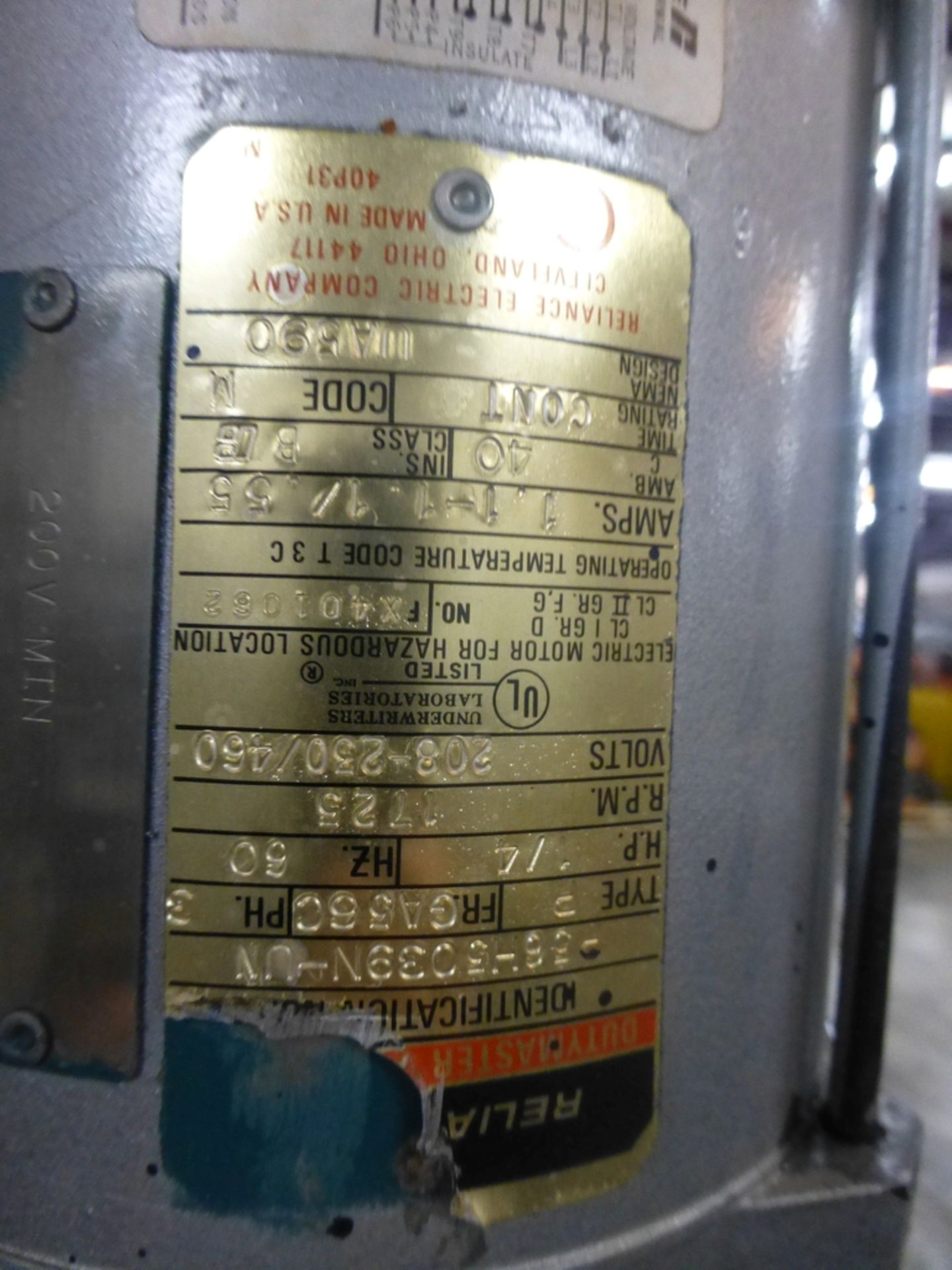 1987 Graco 616-341 Stainless Steel Tank|Includes:; Graco Agitator & Drexel Brook Sensor Model No. - Image 7 of 7