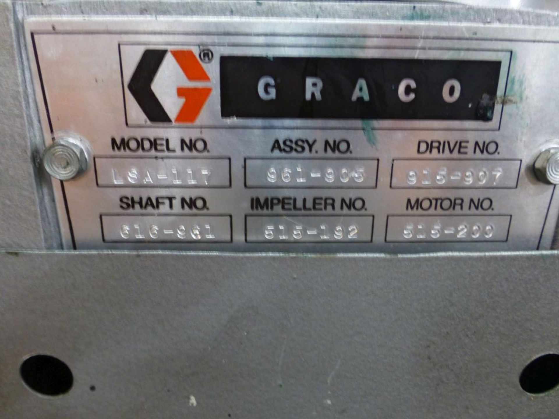 1987 Graco 616-341 Stainless Steel Tank|Includes:; Graco Agitator & Drexel Brook Sensor Model No. - Image 6 of 9