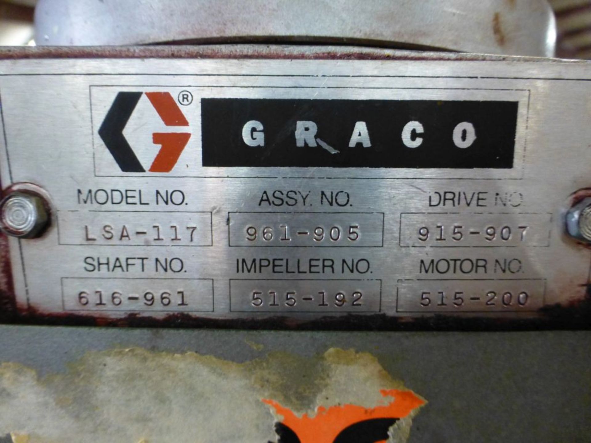 1987 Graco 616-341 Stainless Steel Tank|Includes:; Graco Agitator & Drexel Brook Sensor Model No. - Image 4 of 8