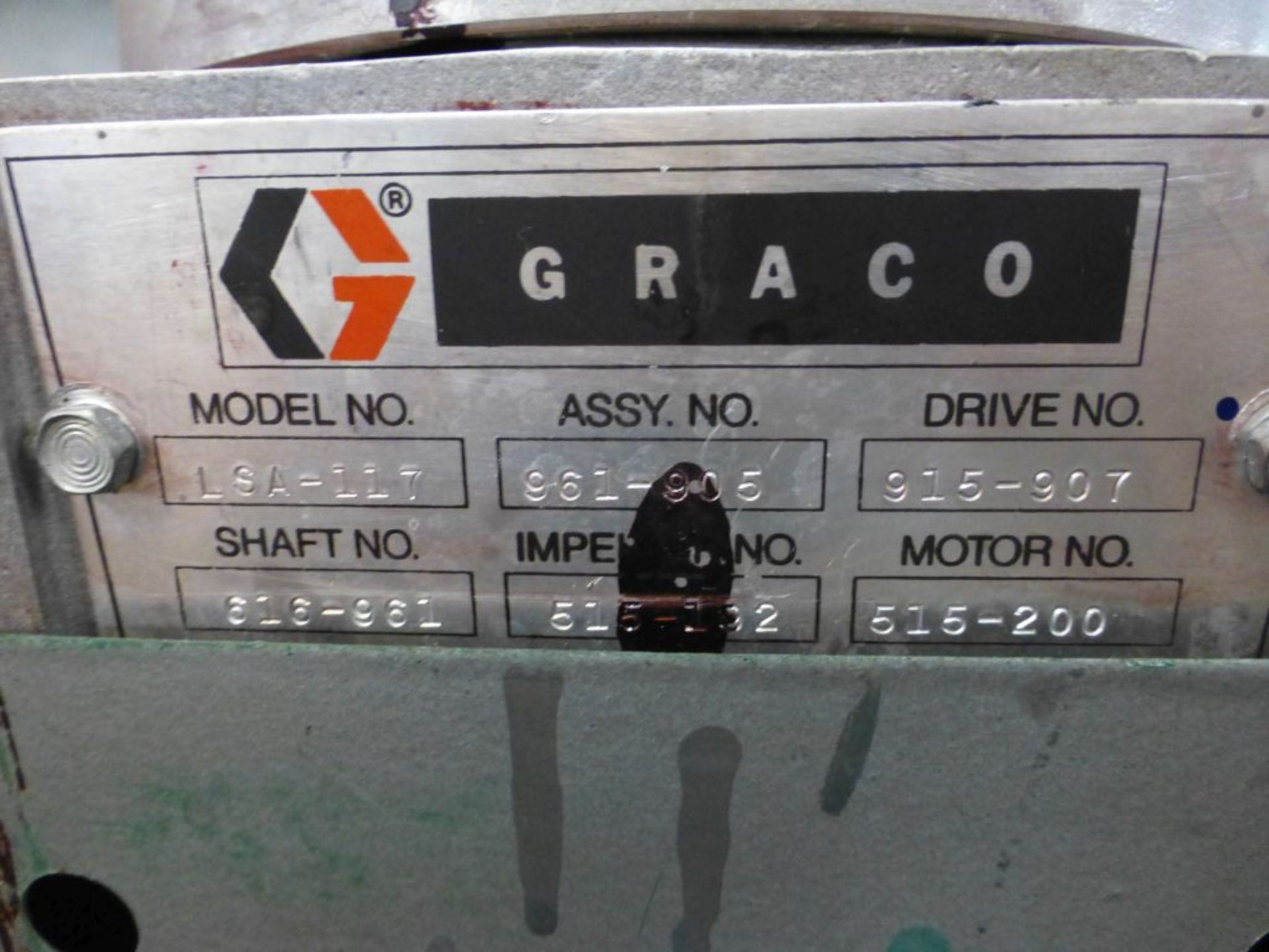 1987 Graco 616-341 Stainless Steel Tank|Includes:; Graco Agitator & Drexel Brook Sensor Model No. - Image 5 of 7