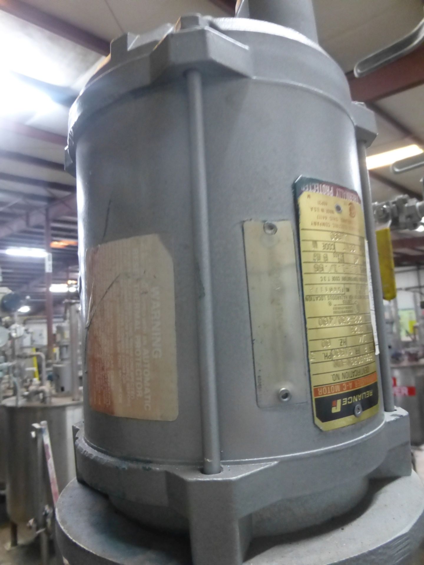 1987 Graco 616-337 Stainless Steel Tank|Includes: Graco Agitator Model No. LSA-117; (2) UFM Flow - Image 7 of 8