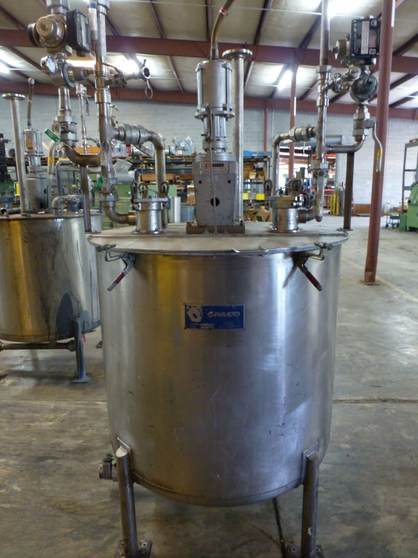 1987 Graco 616-337 Stainless Steel Tank|Includes: Graco Agitator Model No. LSA-117; (2) UFM Flow