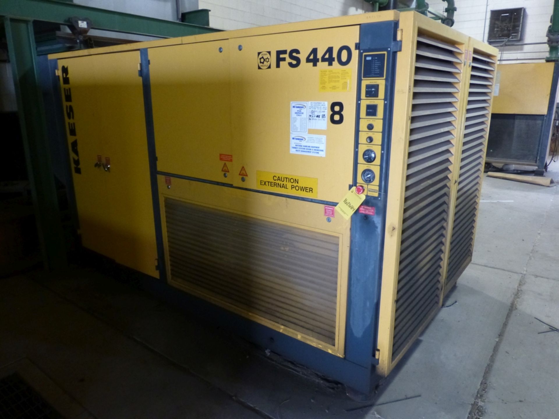 Kaeser 335 HP Air Compressor|Model No. FS440; 110 PSI; 1,645 CFM; S/N 441298; Service Hours: 20,610;