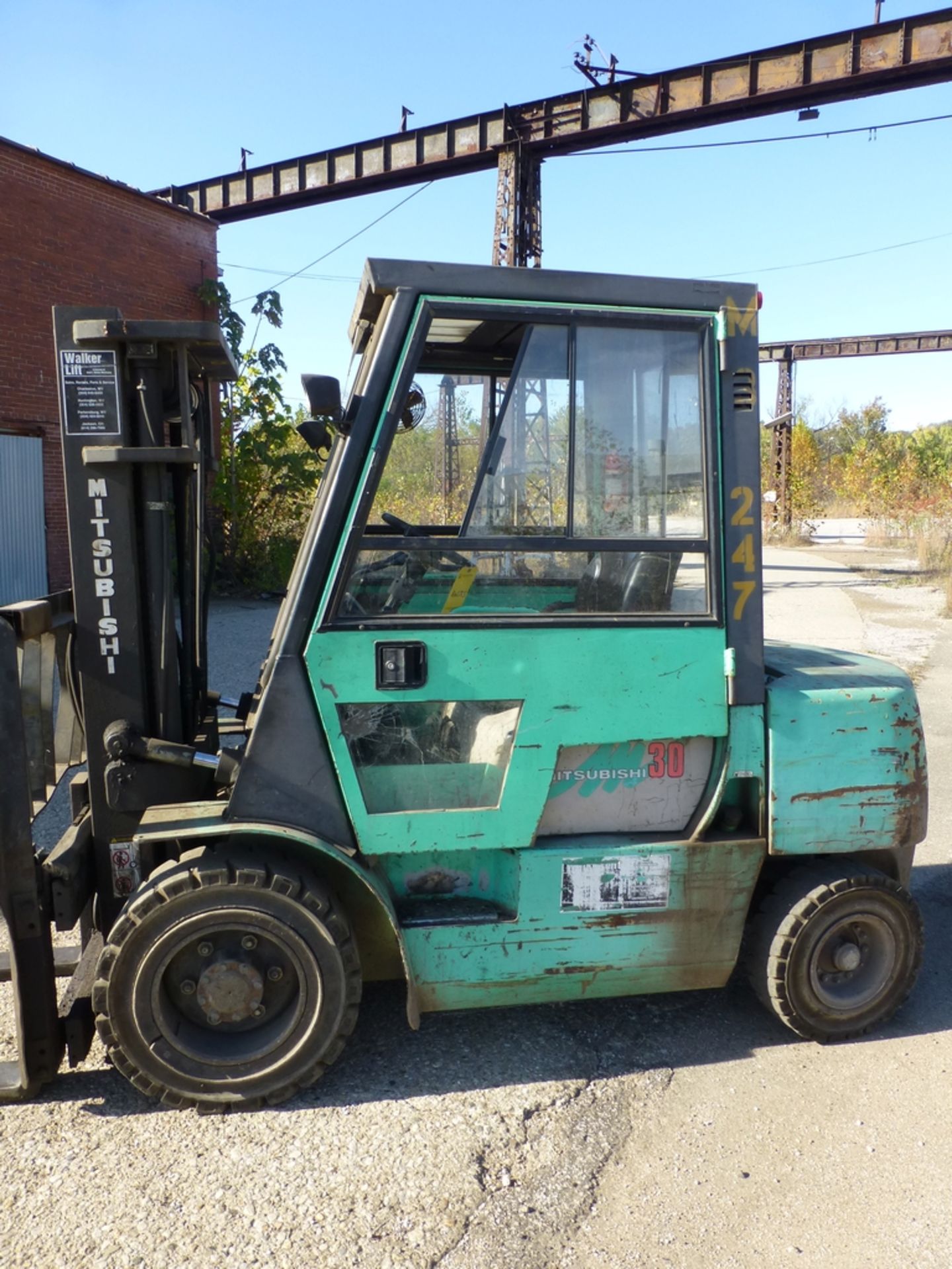 Mitsubishi Diesel Forklift|6,000 lb Capacity: Model No. FD30 S/N AF14C-30247; 171" Lift; 48" - Image 2 of 17