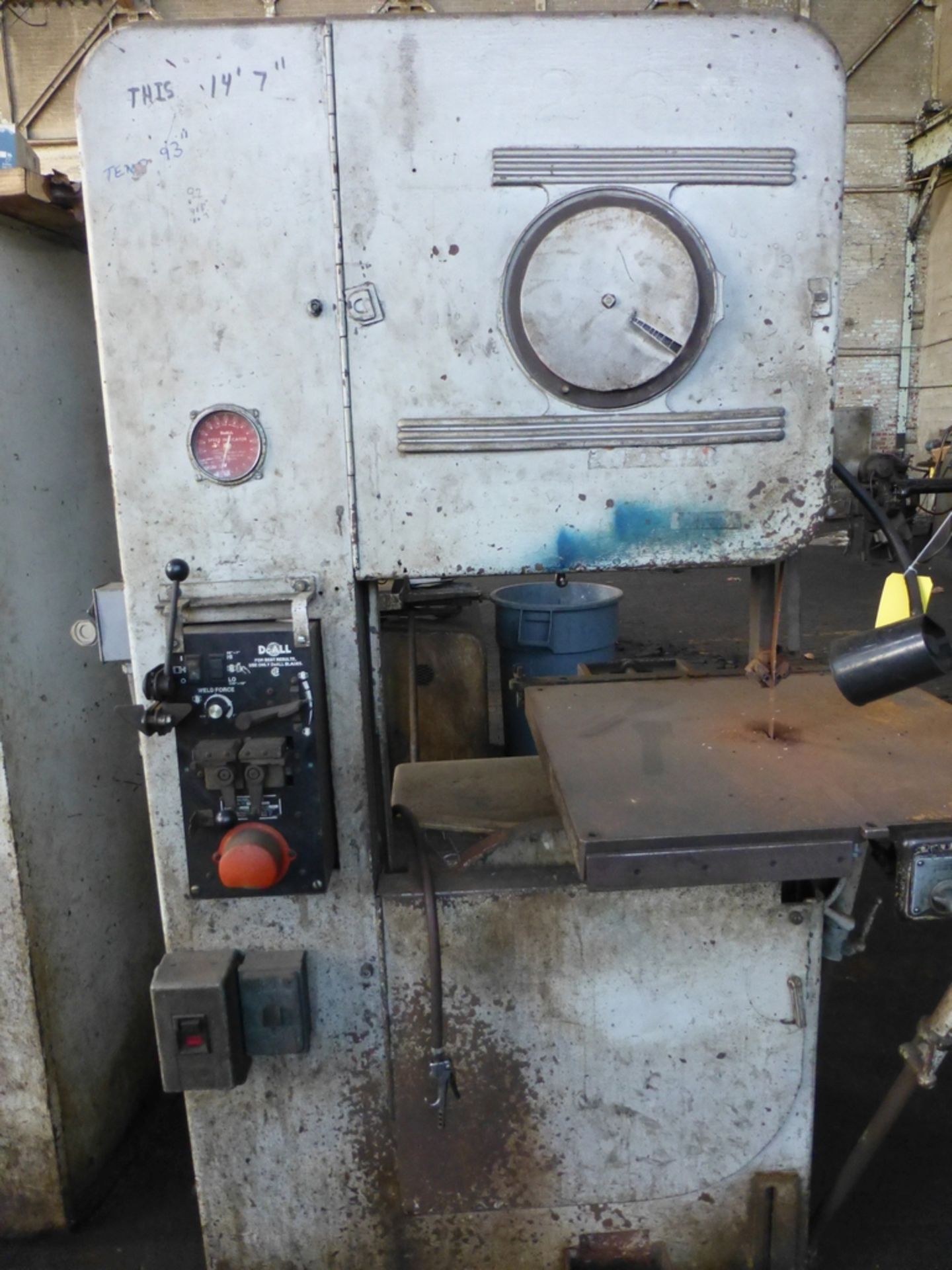 DoAll 26" Vertical Band Saw|Model No. 2612-H; Variable Speed; Table Feed; Blade Welder - Image 3 of 12