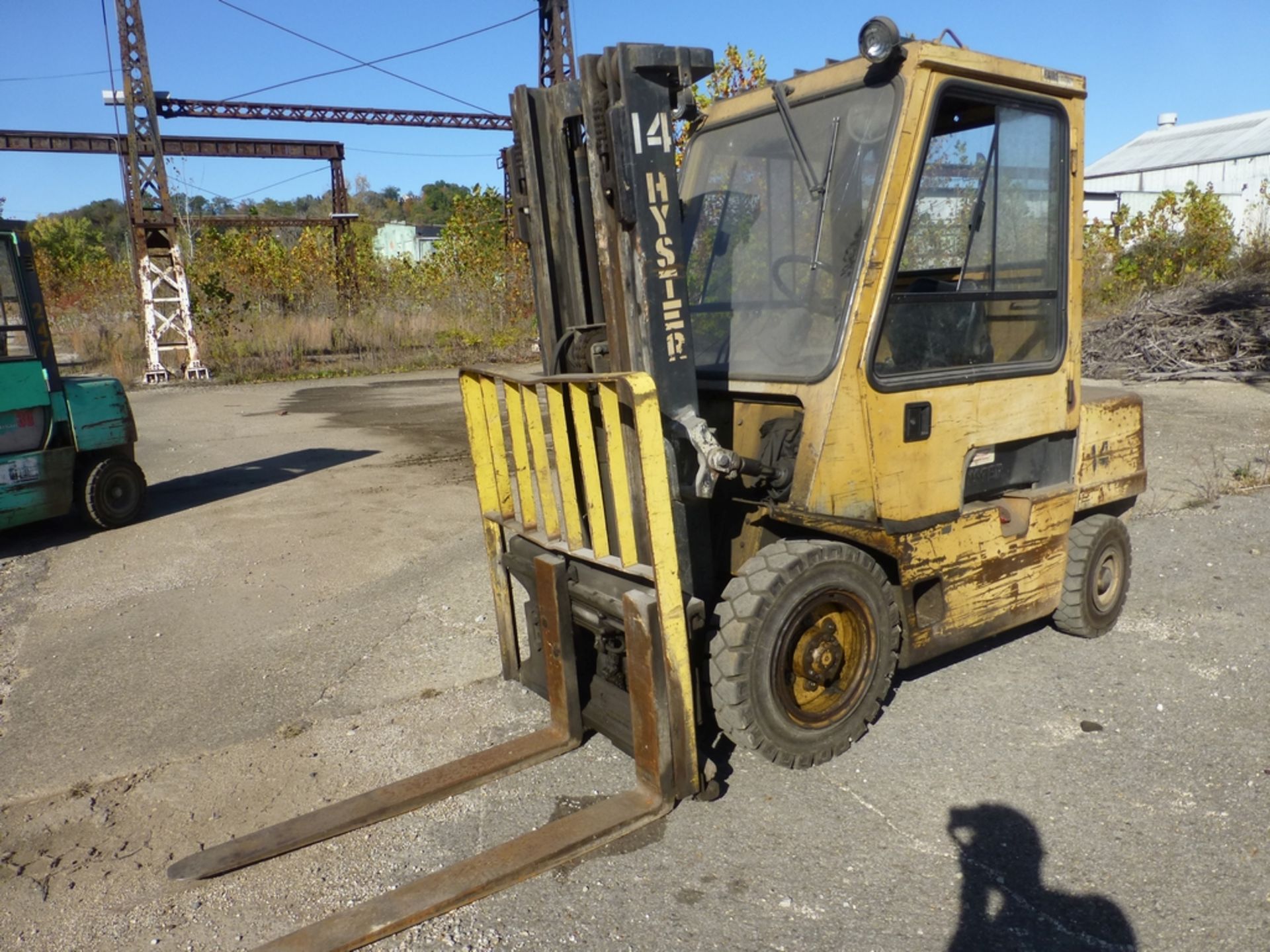 Hyster Diesel Forklift|6,100 lb Capacity; Model: H60XL S/N:B177803236L 177" Lift; Cab Heater; Side