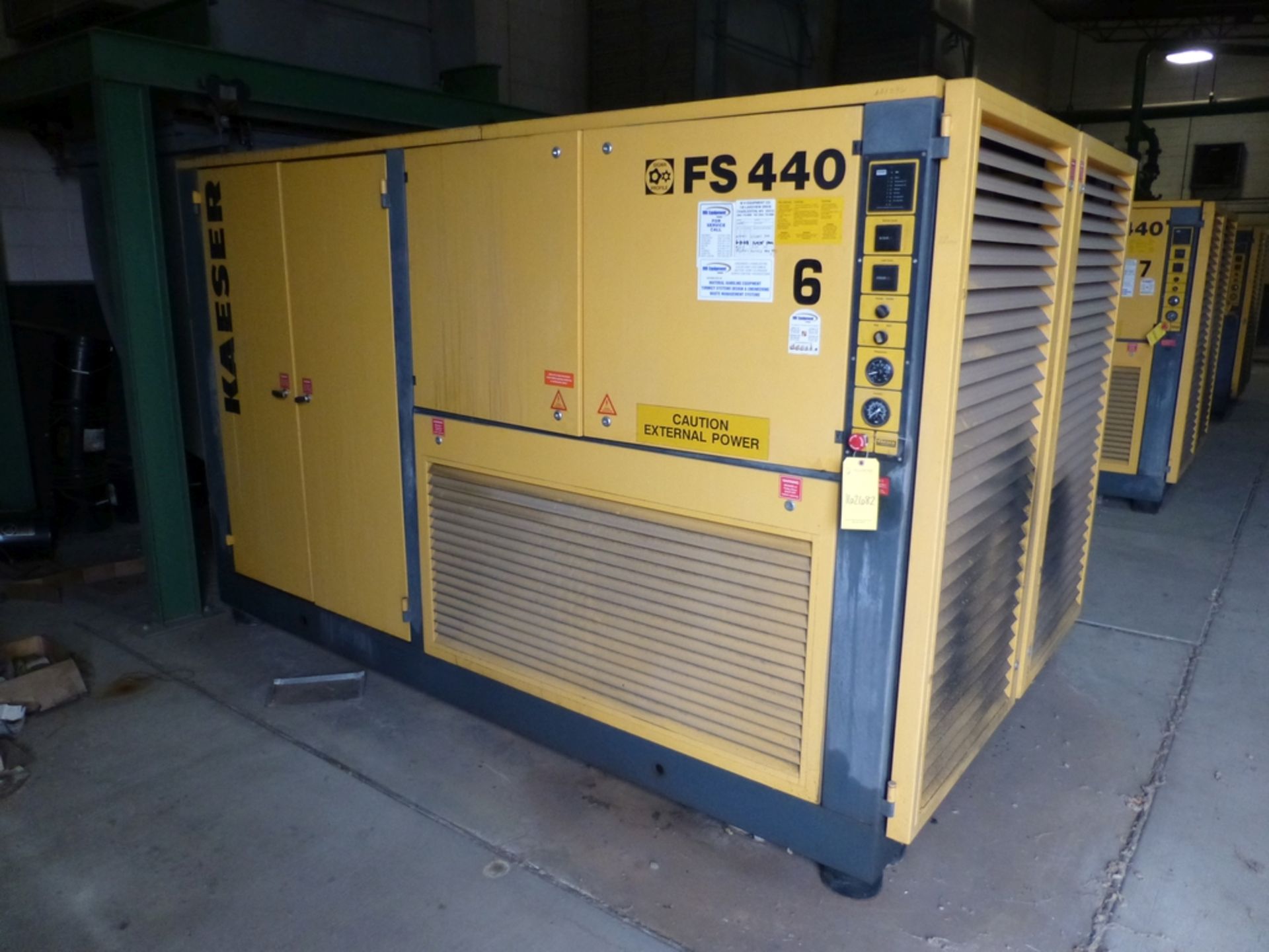 Kaeser 335 HP Air Compressor|Model No. FS440; 110 PSI; 1,645 CFM; S/N 441296; Service Hours: 101,