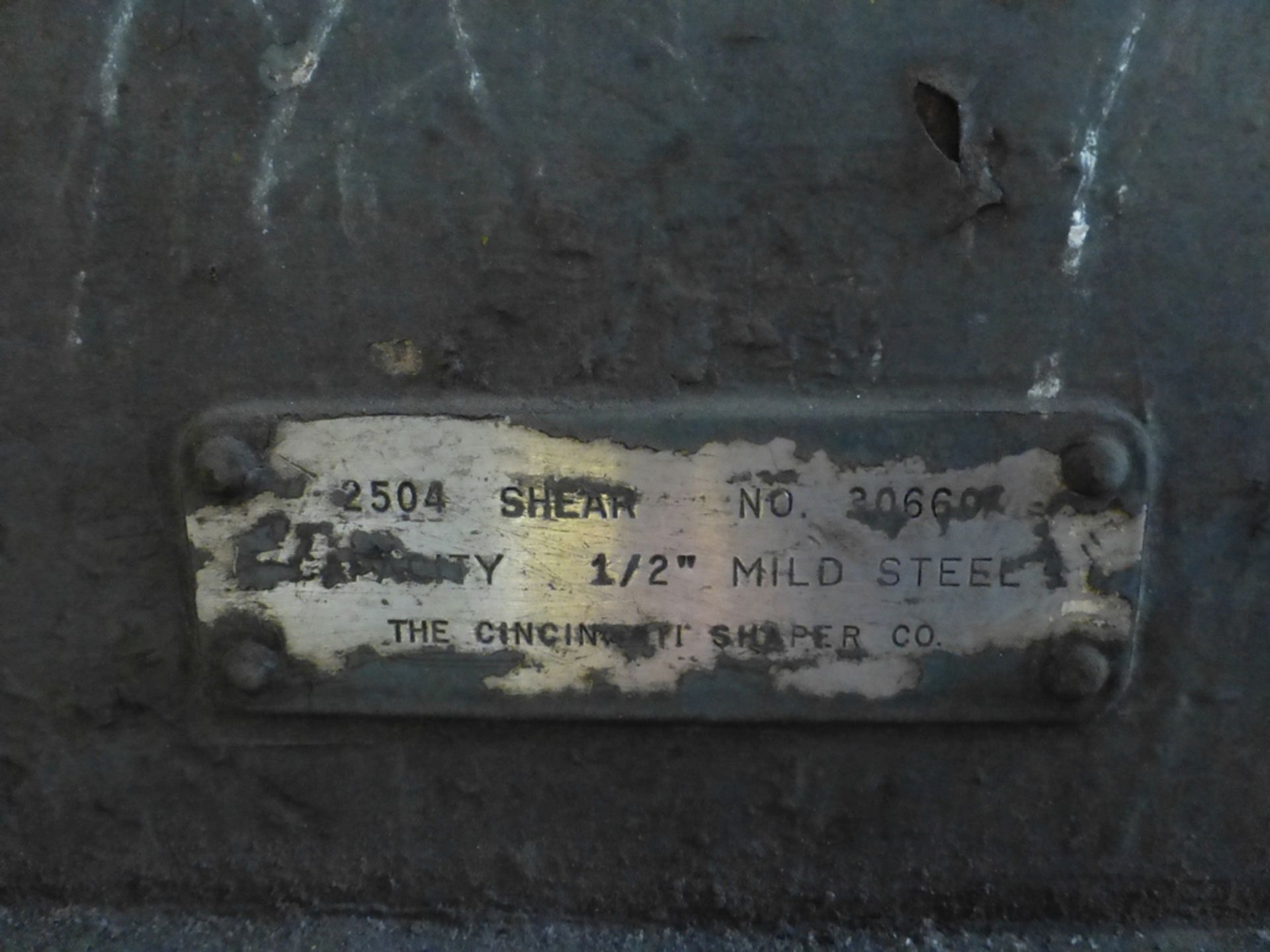 Cincinnati 4' x 1/2" Shear|Model No. 2504; Front-Operated Power Back Gauge; S/N 30660; Approximate - Image 9 of 9