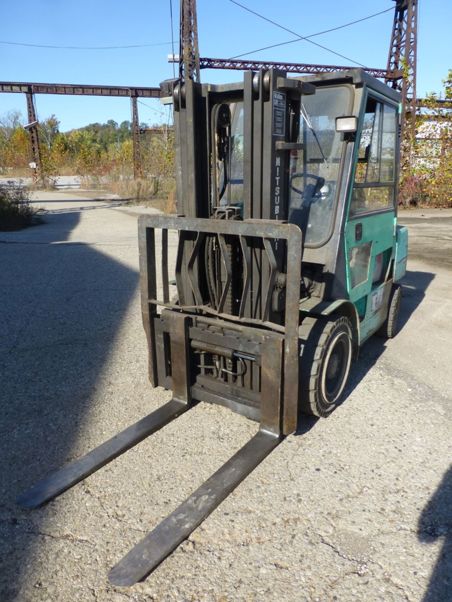 Mitsubishi Diesel Forklift|6,000 lb Capacity: Model No. FD30 S/N AF14C-30247; 171" Lift; 48"