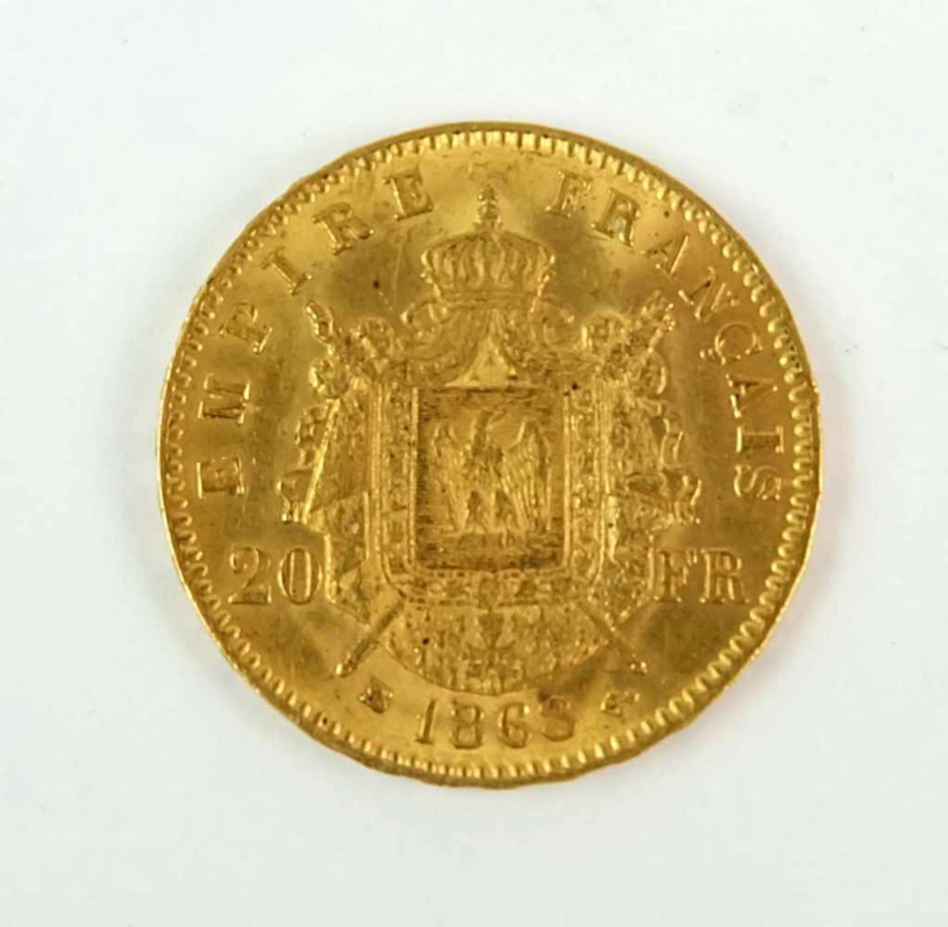 Frankreich, Napoleon III., 20 Francs, 1868, ca. 6,45g 900er-Gold - Image 3 of 3