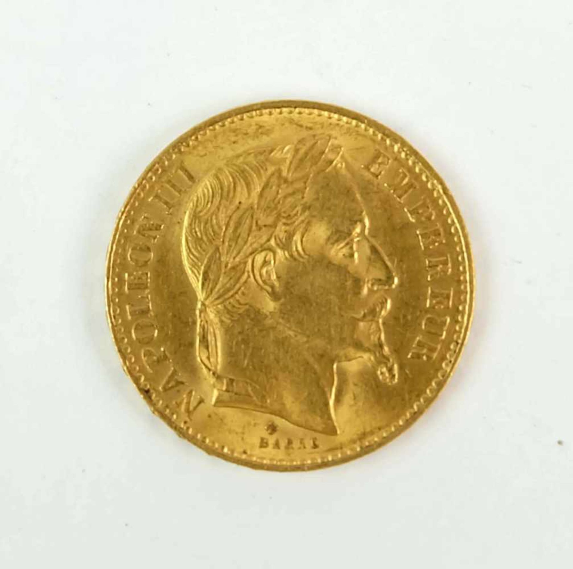 Frankreich, Napoleon III., 20 Francs, 1868, ca. 6,45g 900er-Gold - Image 2 of 3