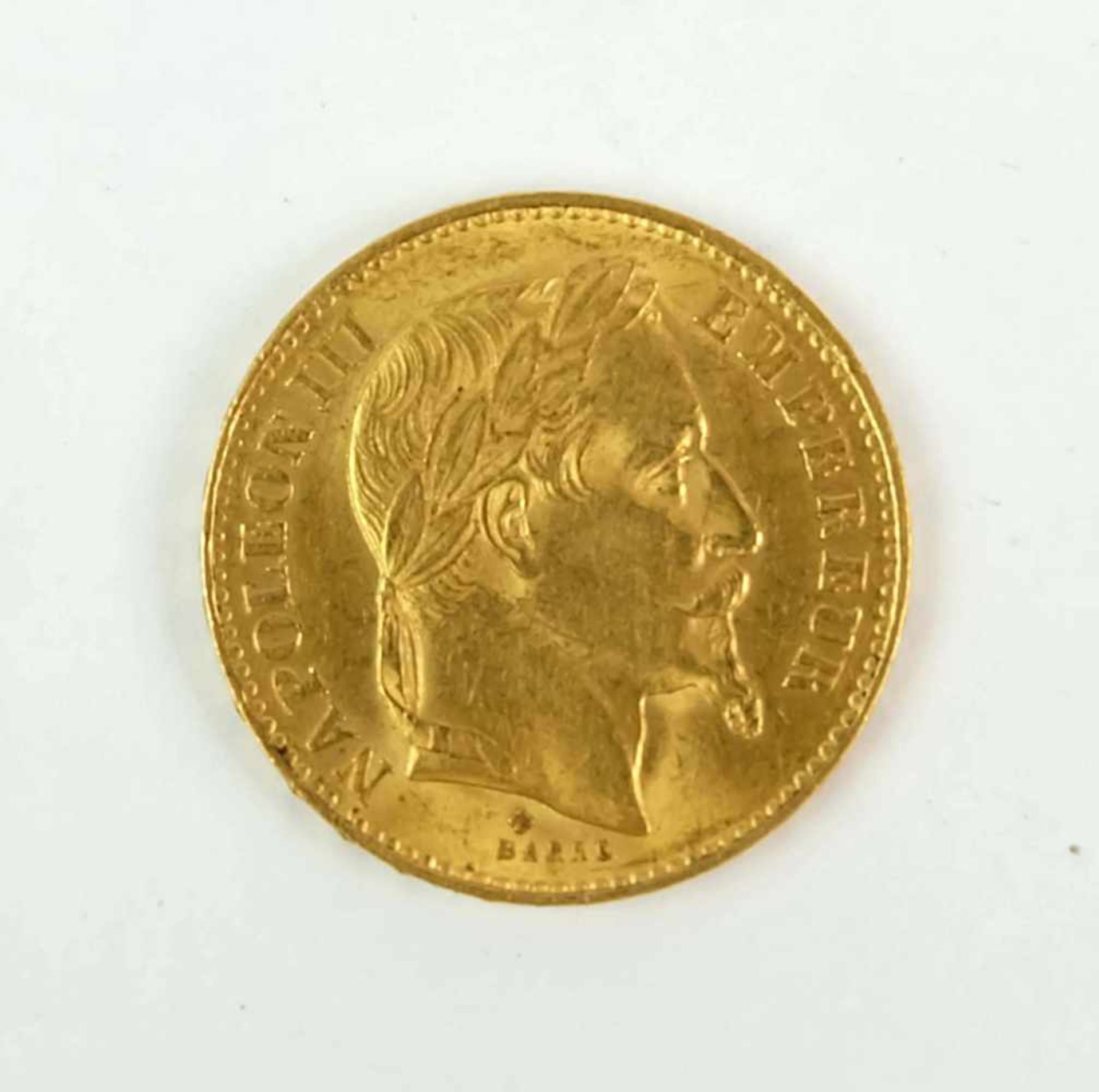 Frankreich, Napoleon III., 20 Francs, 1868, ca. 6,45g 900er-Gold - Bild 2 aus 3