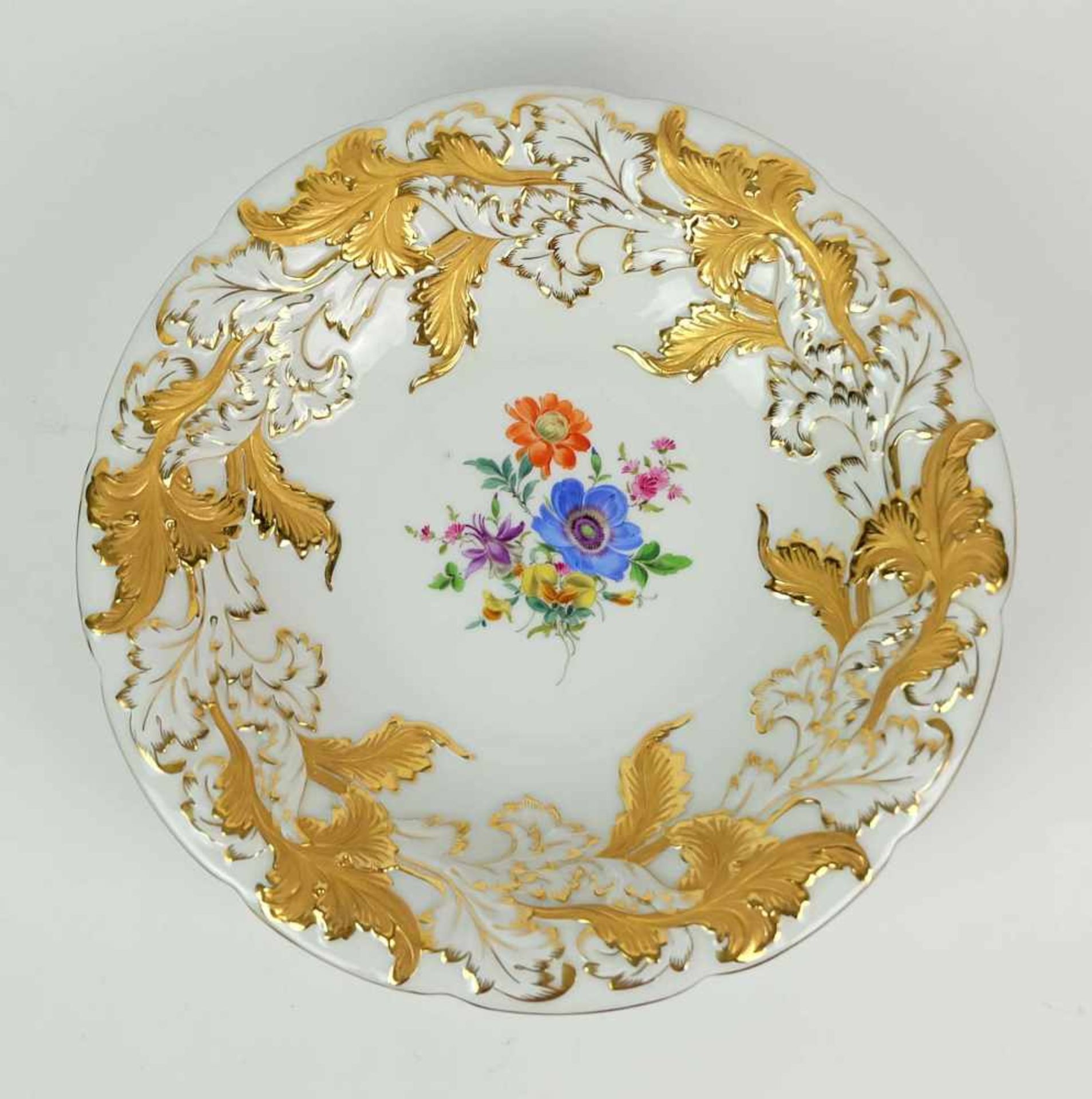 PRUNKSCHALE, Staatl. Porzellan-Manufaktur Meissen, im Spiegel Bukett von Deutschen Blumen, in der