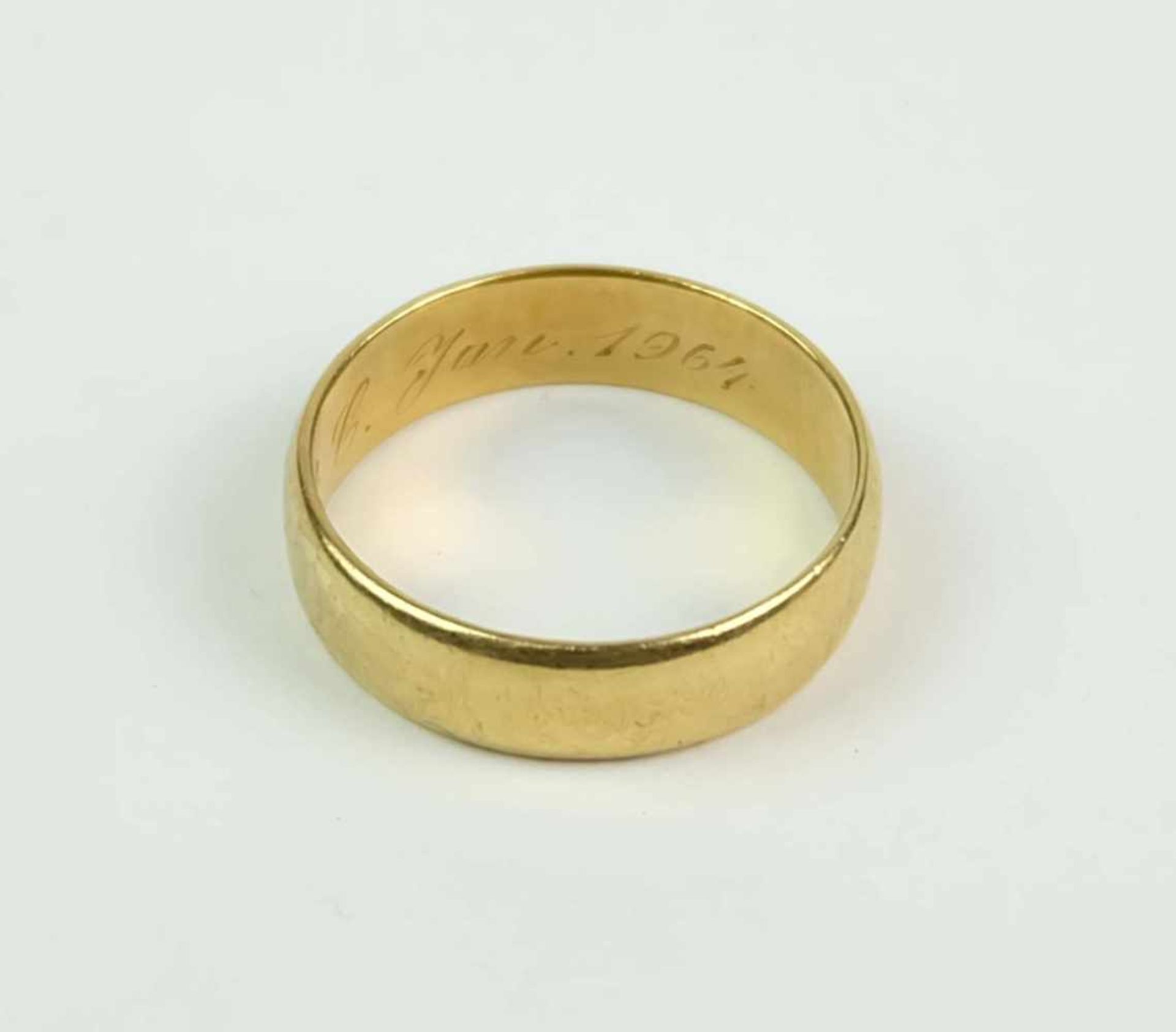 BANDRING/ EHERING, MZ, Beschau, ca. 6g 585er-Gelbgold, Dm 2,1 cm