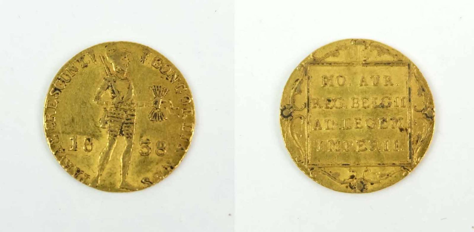 NIEDERLANDE, Wilhelm I., 1 Dukat, 1838, ca. 3,45g Gold