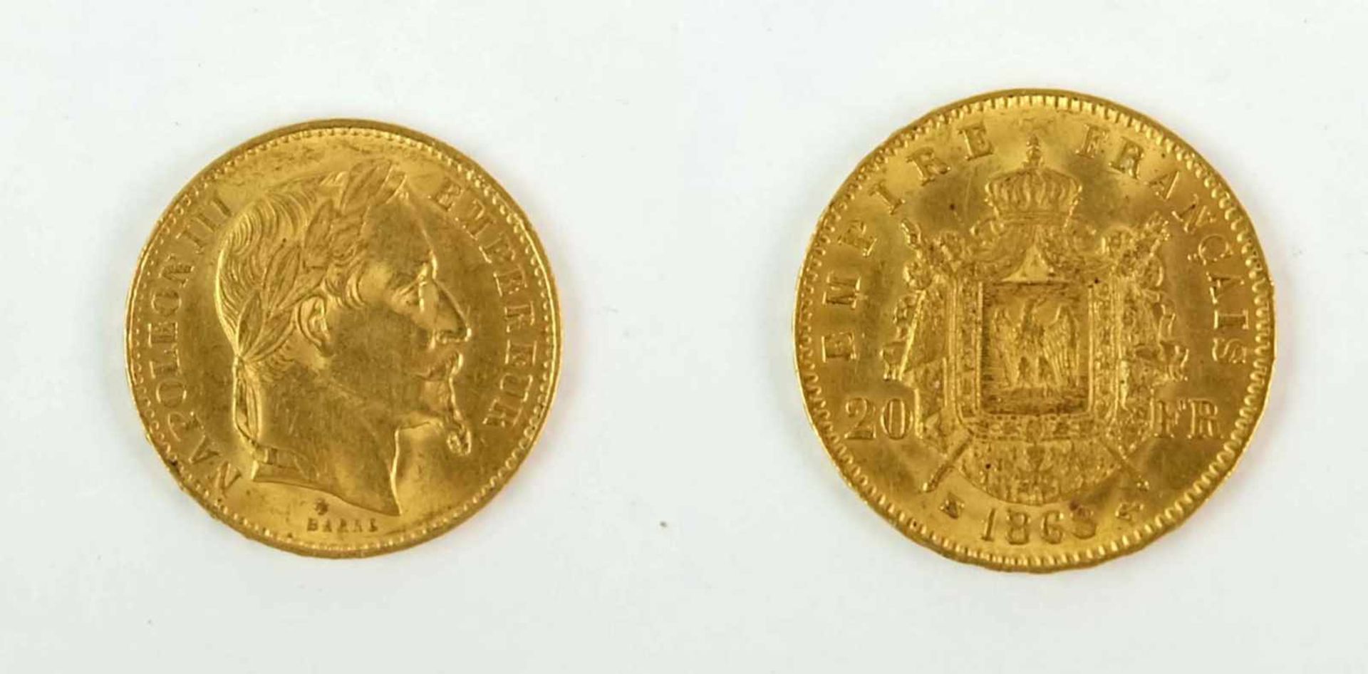 Frankreich, Napoleon III., 20 Francs, 1868, ca. 6,45g 900er-Gold