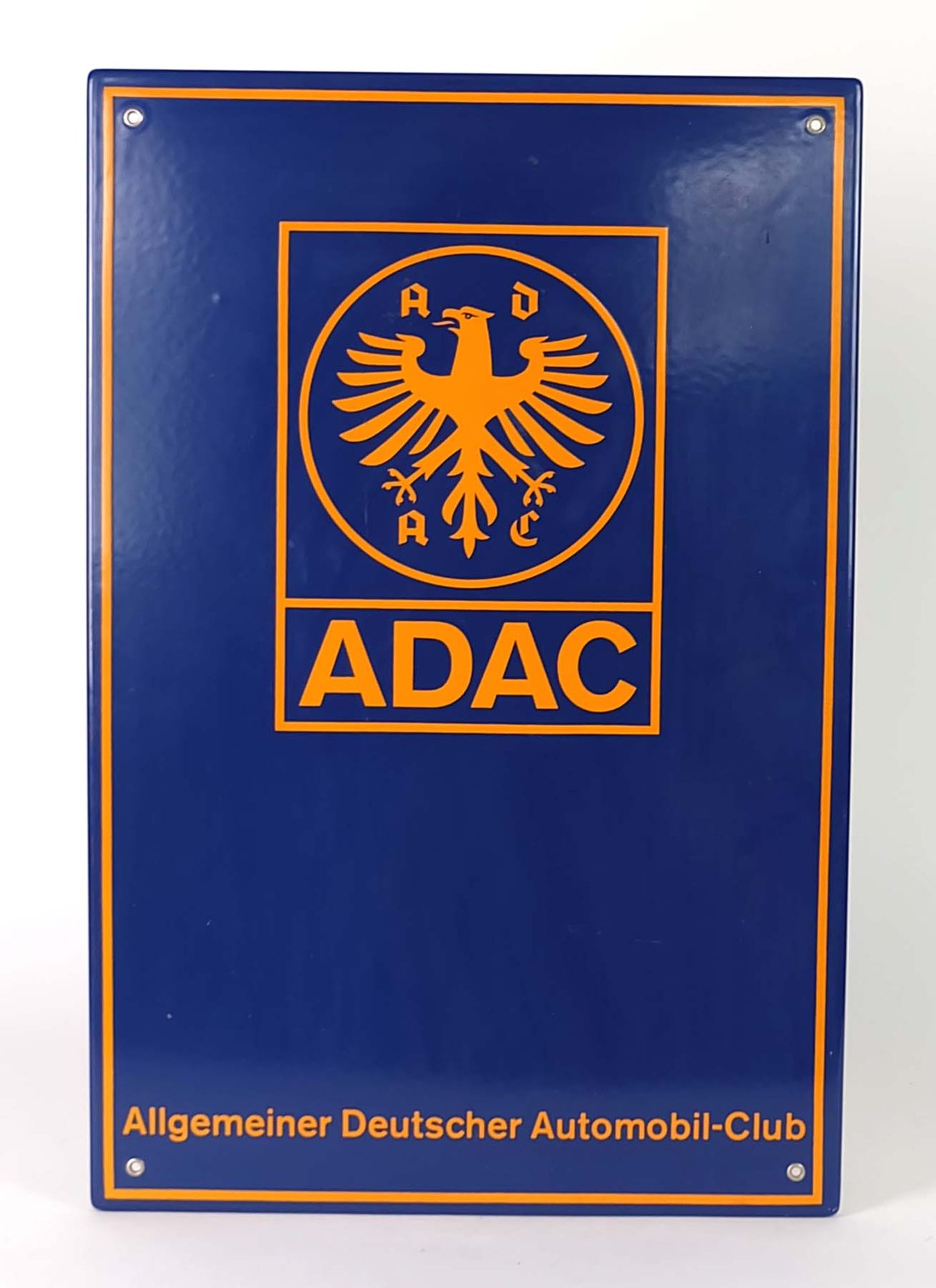 EMAILLESCHILD, ADAC, 1960er/70er-Jahre, flach, 60 x 40 cm, Zustand 1