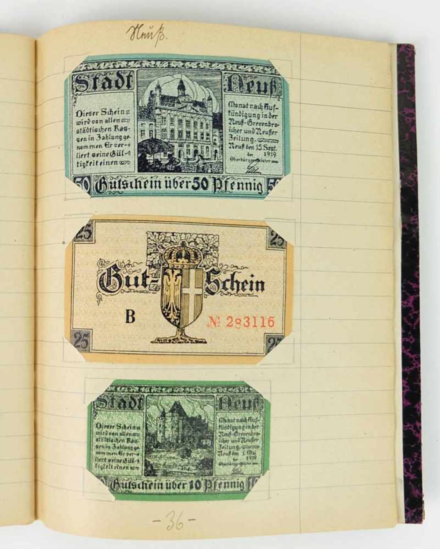 DEUTSCHES REICH, 1917-21, Sammlung Notgeldscheine, zus. ca. 79 Scheine, u.a. Bad Soden, Goslar, - Bild 5 aus 5