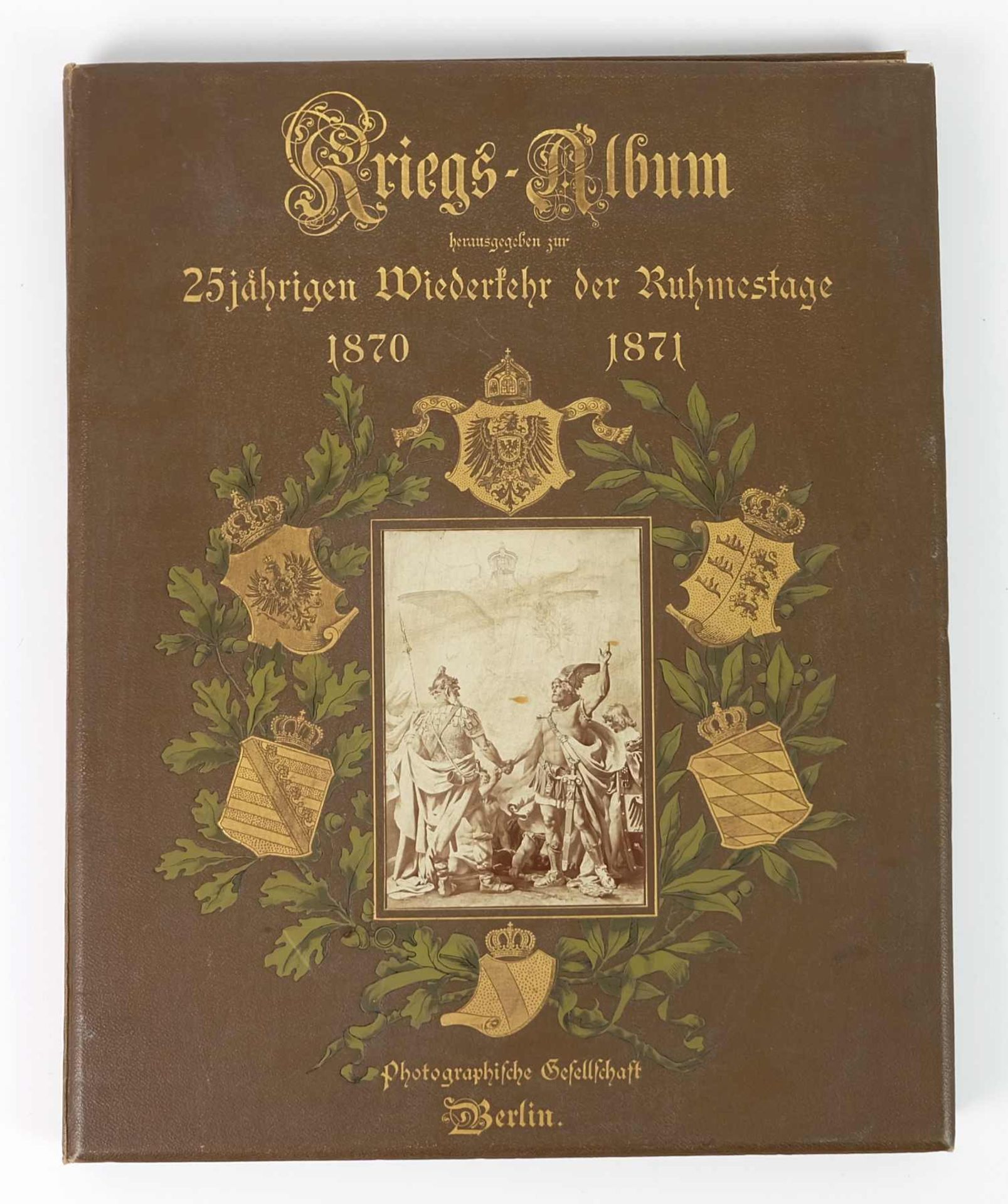 DEUTSCHES REICH, 1871-1918, Mappe "Kriegs-Album, herausgegeben zur Wiederkehr der Ruhmestage 1870