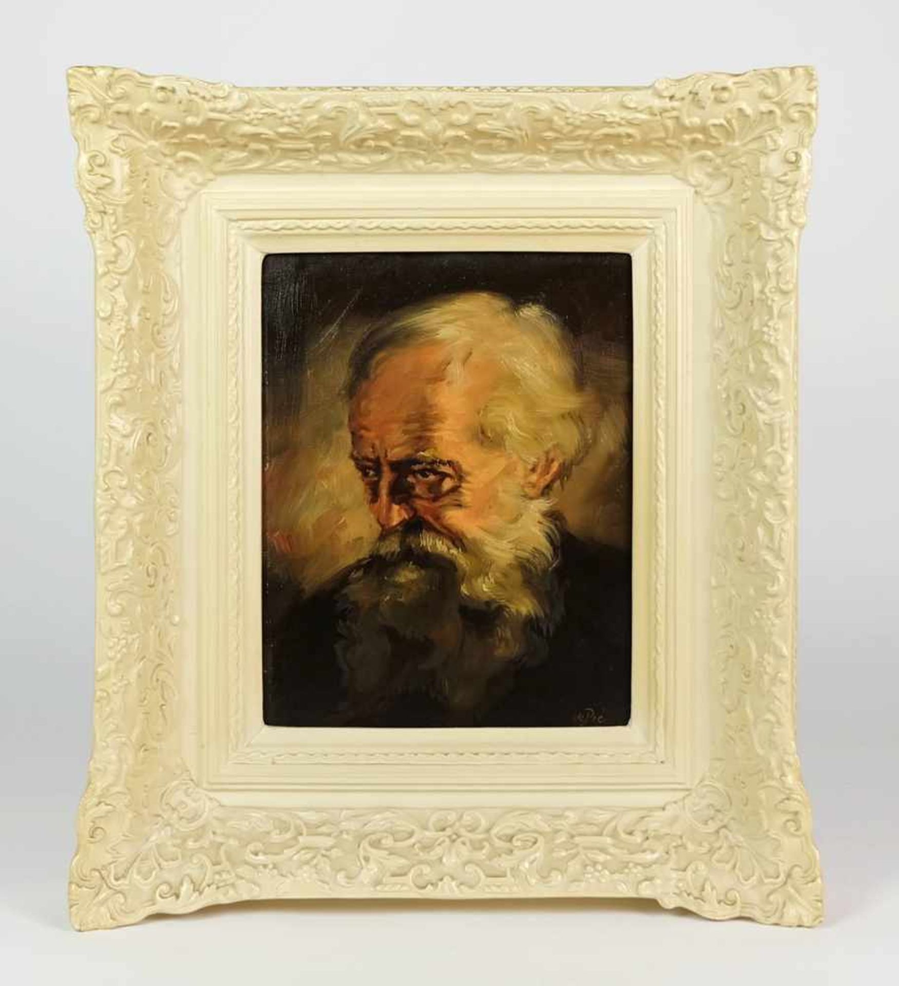 DEPRÉ, Willi (*1922 †1995), Öl/ Lw., Porträt eines alten Mannes, rechts unten sign., 30 x 24 cm,
