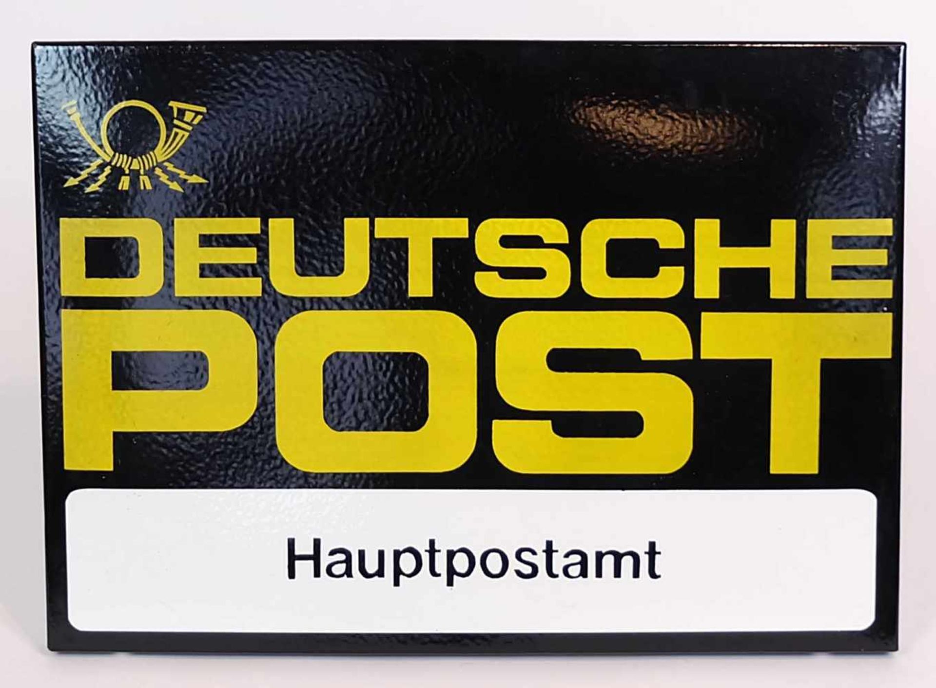 EMAILLESCHILD, DDR, Deutsche Post/ Hauptpostamt, 42 x 59,5 cm, Zustand 0 - 1