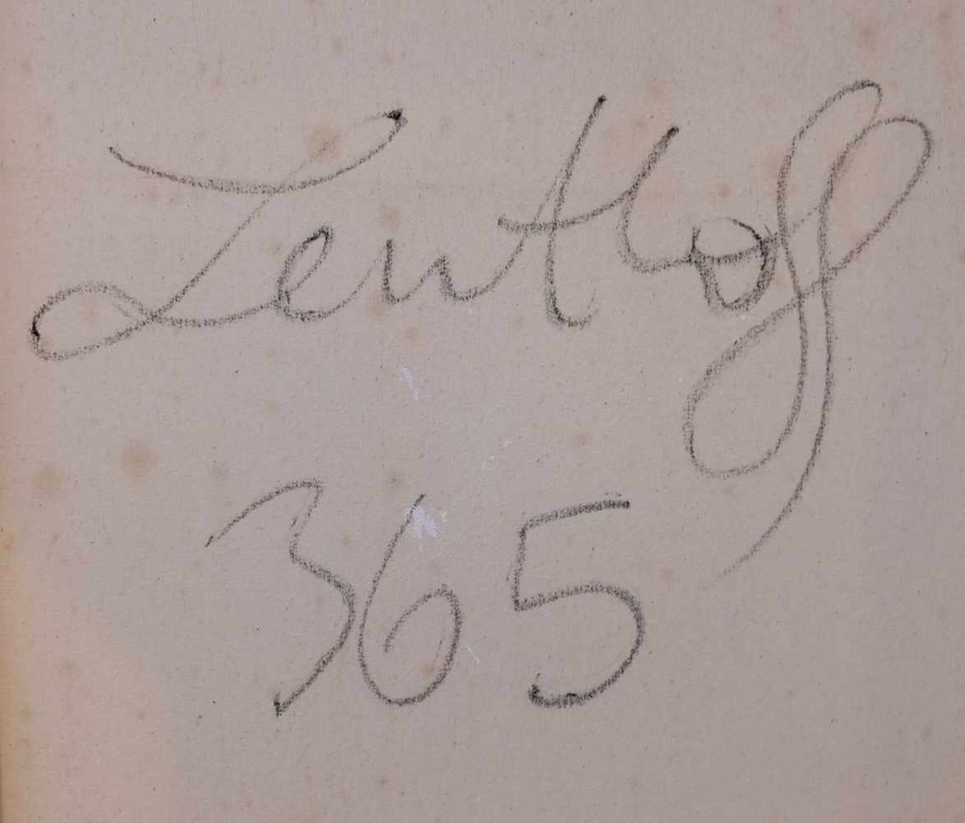 LEUTLOFF, Vera (*1962 Hamburg), Öl/ Lw., "Alpen, Königsblau", verso sign., numm 365 und dat 2001, - Bild 2 aus 3