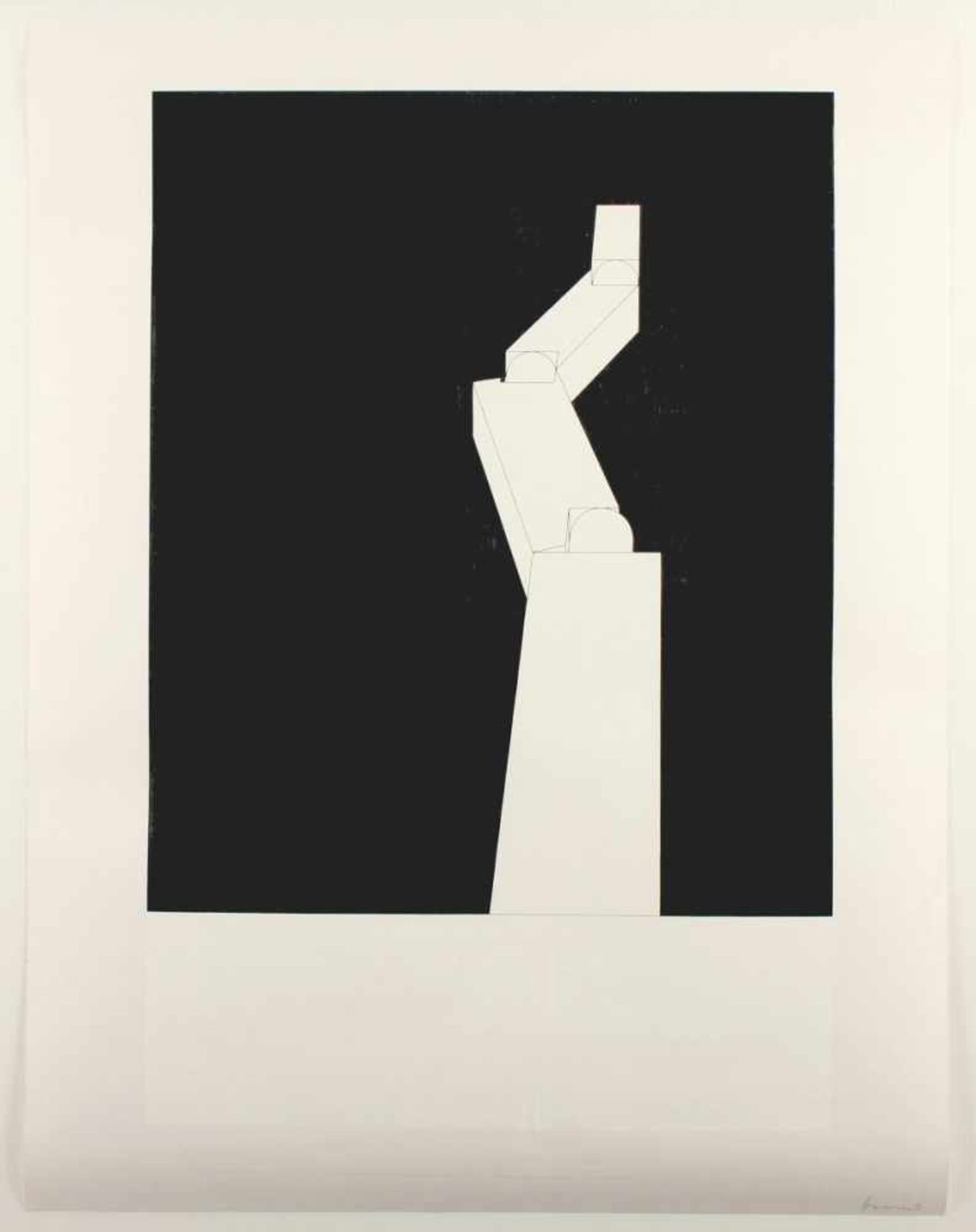 HEERICH, Erwin, "o.T.", Offset, 49 x 65, Publikation der Kunstakademie Düsseldorf, 1986, Auflage 200