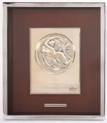 DALI, Salvador, "Eva spaziale", Silberplakette 925/ooo, 17 x 22, 250 g, R