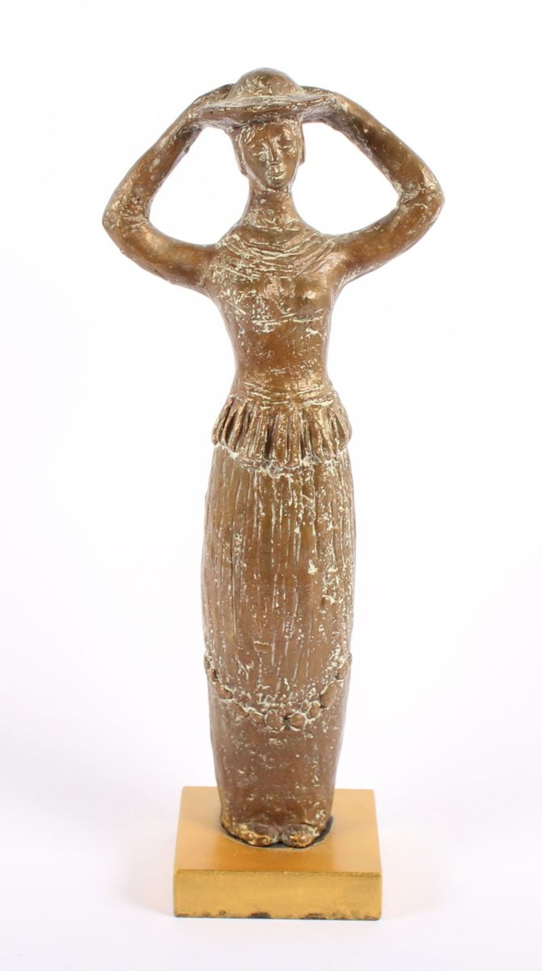 STUWE, Edith (1931 - 1986 Beckum), "Stehende", Bronze, H 29, verso monogrammiert, Gießermarke Guss