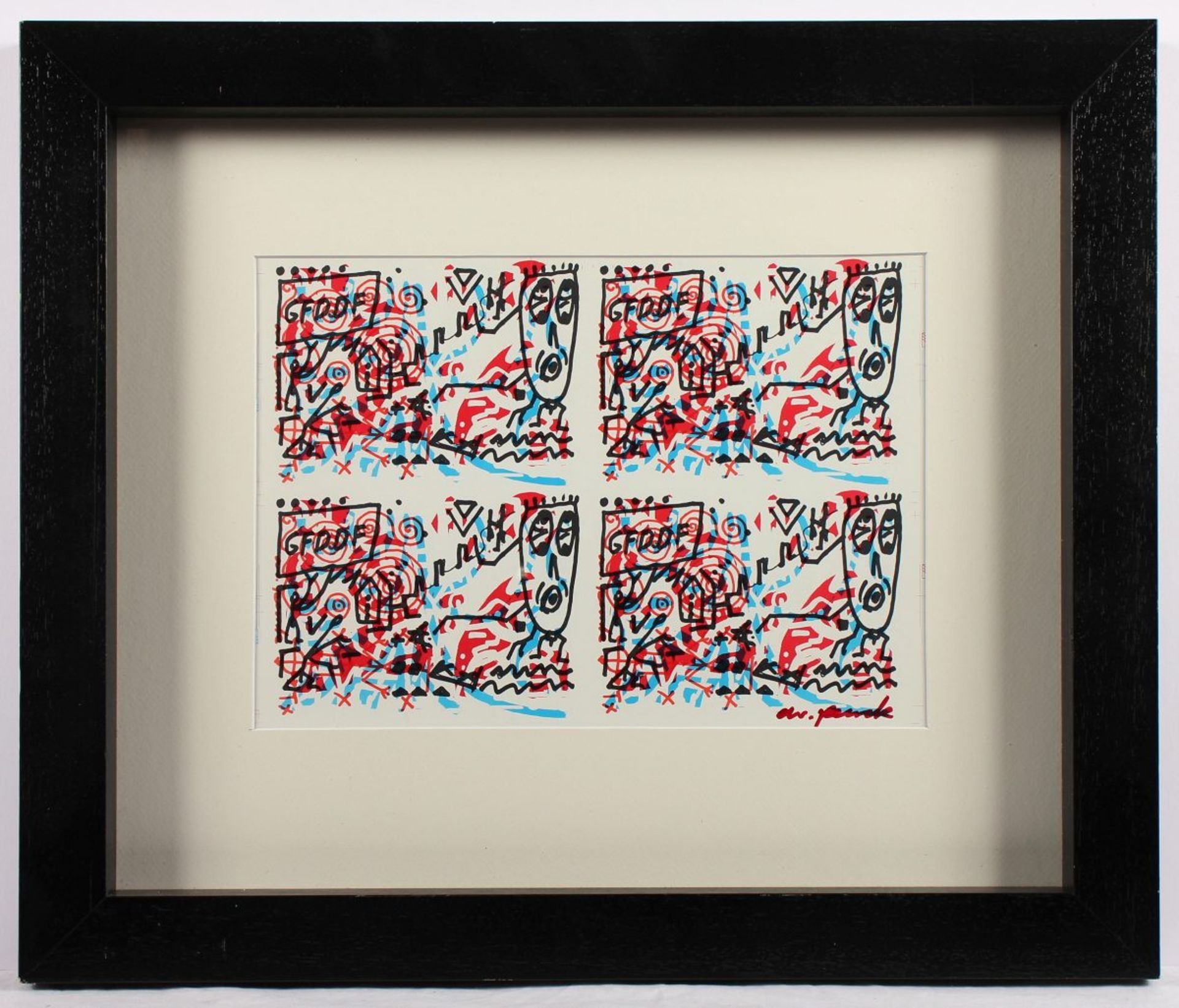 PENCK, A.R., "Irland, das Jahr 1989", Multiple (Kunstpostkarte, Offset), seltener Andruckbogen, ca.