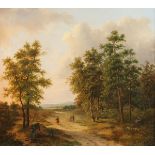 VERPOEKEN, Hendrik (1791-1869), "Landschaft mit Figurenstaffage", Öl/Lwd., 58 x 63, doubliert, unten