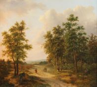 VERPOEKEN, Hendrik (1791-1869), "Landschaft mit Figurenstaffage", Öl/Lwd., 58 x 63, doubliert, unten