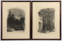 MEID, Hans, zwei Arbeiten, Original-Lithografien/Japan, 29 x 20, handsigniert, Goethe, Gedichte,