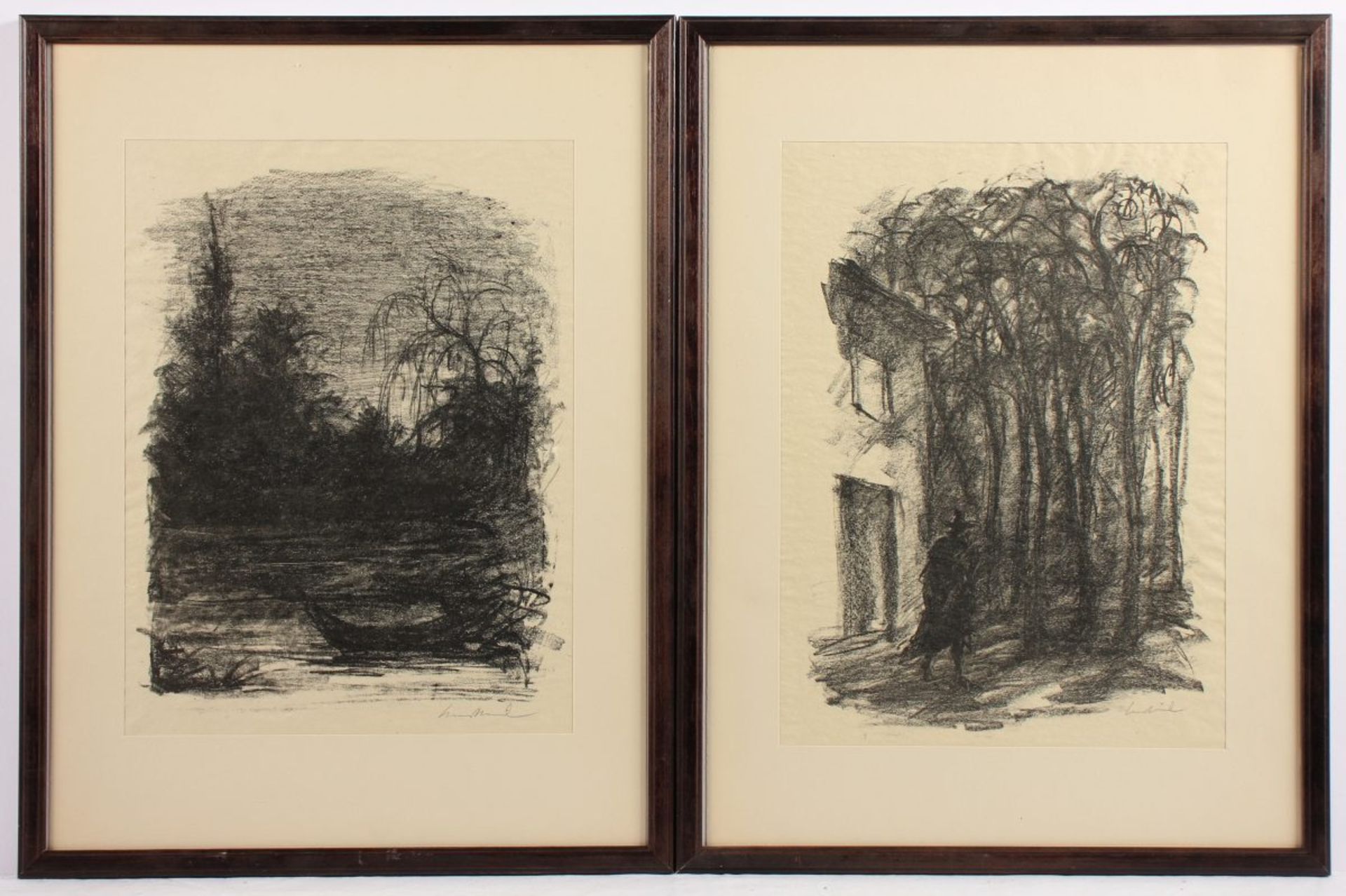 MEID, Hans, zwei Arbeiten, Original-Lithografien/Japan, 29 x 20, handsigniert, Goethe, Gedichte,