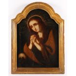 SAKRALMALER DES 16.JH., "Maria Magdalena", Öl/Holz, 64,5 x 45,5, R.