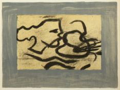 BRAQUE, Georges, "Profil à la palette", Farblithografie, 17 x 21,5, A.Sauret, Braque Lithograph,