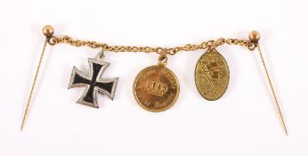 KLEINE FRACKKETTE, Eisernes Kreuz 1914 2.Kl.; Landwehrdienstauszeichnung 2.Kl. und Medaille