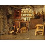 MORGAN, John (1823-1886), "Kinder in der Stube", Öl/Lwd., 41 x 51, doubliert, unten rechts signiert,