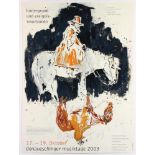 BASELITZ, Georg, Plakat "Donaueschinger Musiktage 2003", Farboffset, 84 x 62, nummeriert 3/50,