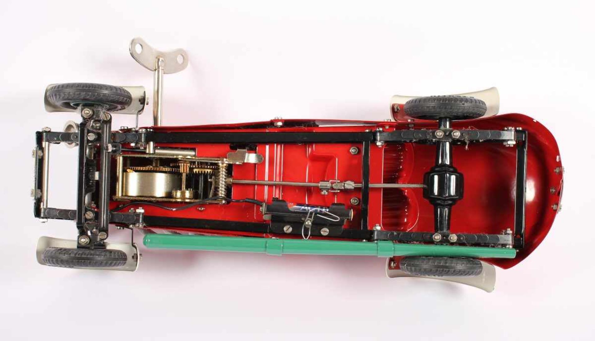 MÄRKLIN-RENNWAGEN, Modell 1103, Metallblech, mit Batteriebeleuchtung, gummibereift, Lenkung, - Image 4 of 4