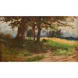 LIER, Adolf Heinrich (1826-1882), "Landschaftsstudie", Öl/Malkarton, 13 x 21,5, unten links