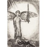 CHAGALL, Marc, "La Bible", Zweibändiges Mappenwerk. Mit 105 Original-Radierungen auf Büttenpapier