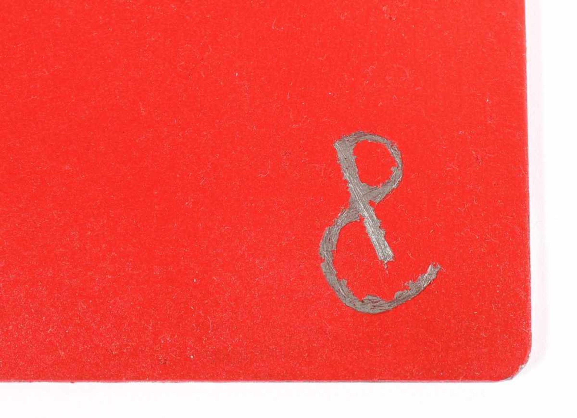 CAMUS, Paul, "Monsieur + seine Grazien", Objekt, Stahl, rot lackiert, H 70, monogrammiert und - Bild 3 aus 3