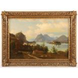 FORSTMANN, Arnold (1842-1904/14), zugeschrieben, "Rheinlandschaft mit Drachenfels, Nonnenwerth und