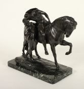 SCHMIDT-KESTNER, Erich (1877-1941), "Der Abschiedskuss", oder "Les adieux d'Alexandre", Bronze,