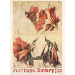 JANSSEN, Horst, Plakat, "Amaryllis", Farboffset/Büttenpapier, 76 x 51, handsigniert, 1981,