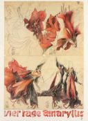 JANSSEN, Horst, Plakat, "Amaryllis", Farboffset/Büttenpapier, 76 x 51, handsigniert, 1981,