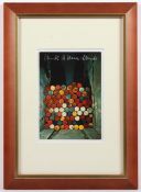 CHRISTO & JEANNE-CLAUDE, "Wall of oil barrels", Multiple (Farboffset, Kunstpostkarte), 17 x 11,5,