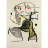 MIRO, Joan, "Composition", Farblithografie, ca. 67 x 51, bez. H.C., handsigniert, R.