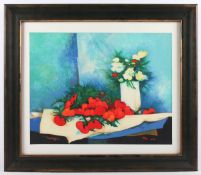 GAVEAU, Claude, "Stilleben mit Tomaten", Original-Farblithografie, 42 x 52, nummeriert 60/150,